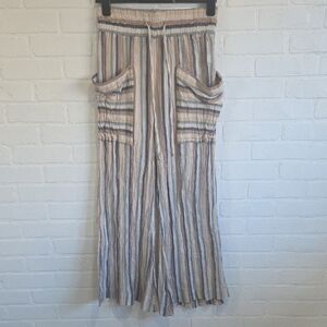 Free People Striped Flare Pants